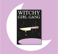 Pink Blade enamel pin