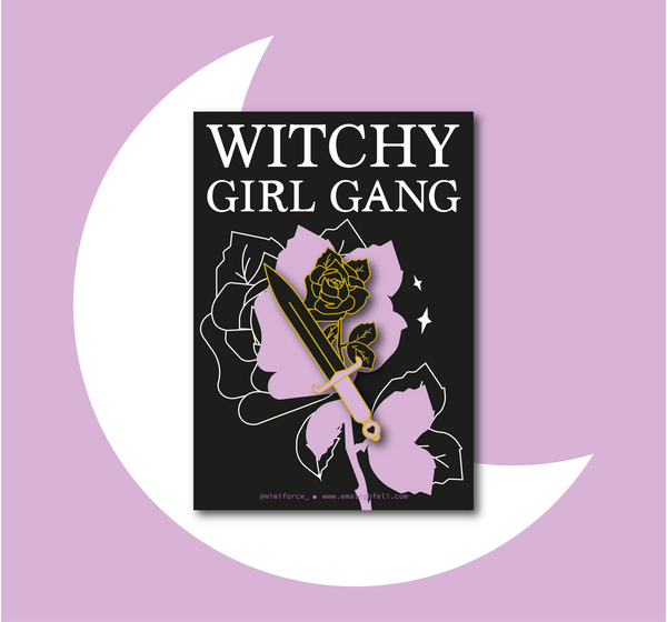 Rose n Dagger enamel pin