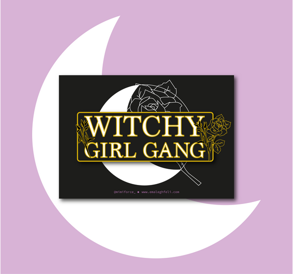 Witchy Girl Gang enamel pin