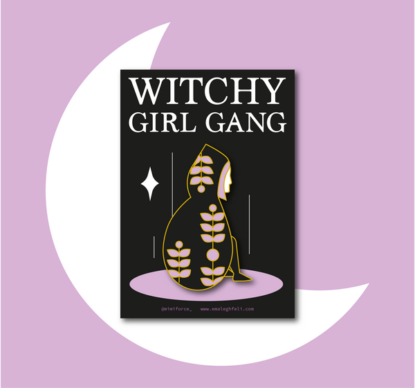 Witch enamel pin