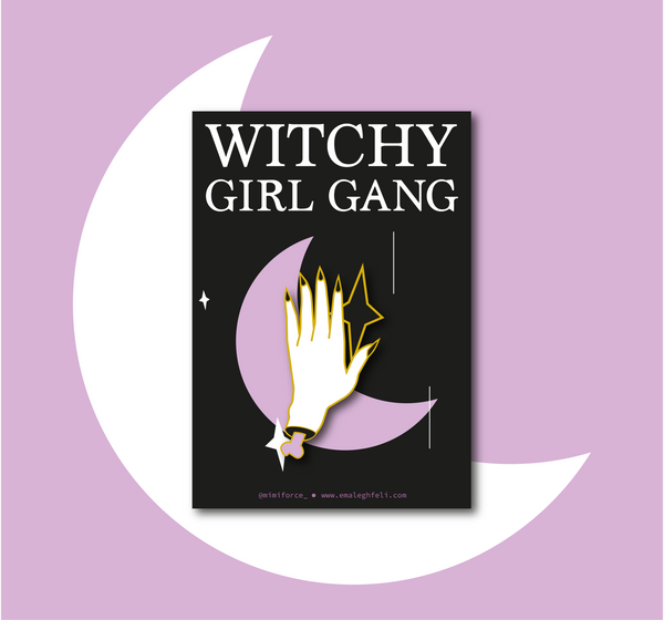 Spell enamel pin