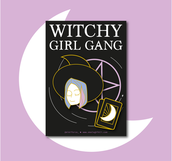Witch Tarot enamel pin
